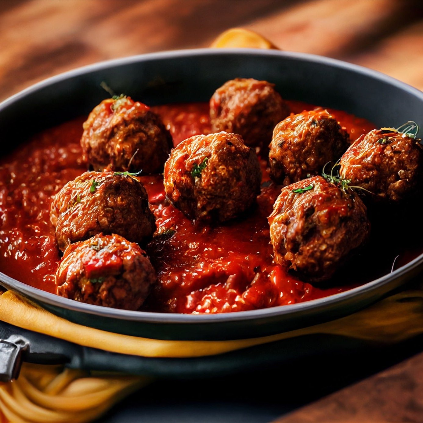 Parmesan Spinach Balls in House-made Spaghetti Sauce